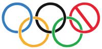 Illustration of the Olympic rings with the red ring.